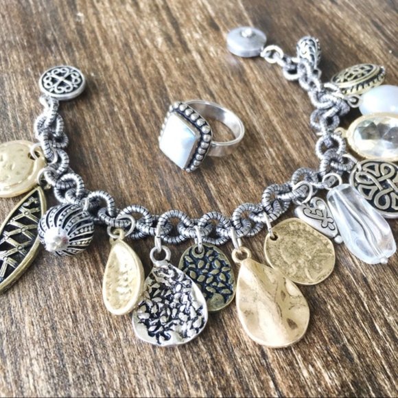 Chicos Charm Bracelet Multimedia Gold Silver - Picture 8 of 11